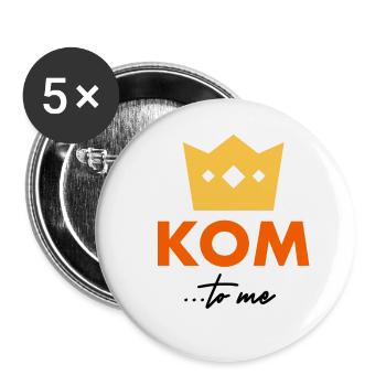 KOM zu mir - Buttons klein 25 mm (5er Pack) - Weiß - Vorne