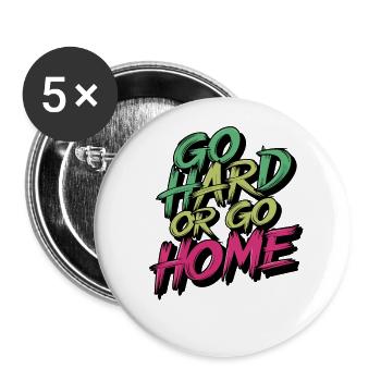 Conception motivante Faites-le - allez-y ou partez - Lot de 5 petits badges (25 mm) - blanc - Devant