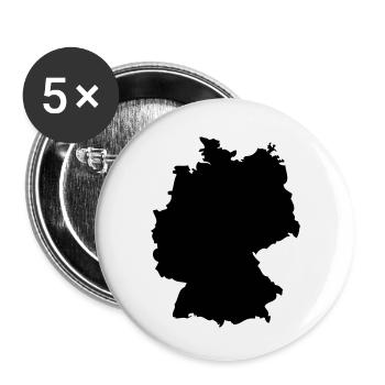 allemagne - Lot de 5 petits badges (25 mm) - blanc - Devant