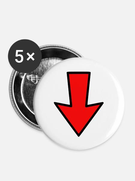 pfeil - Buttons klein 25 mm (5er Pack) - Weiß