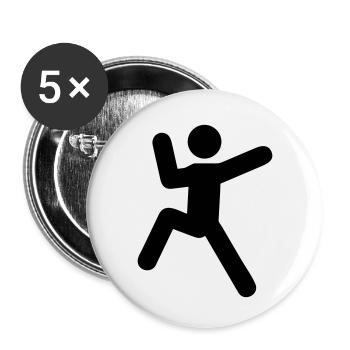 klettern - Buttons klein 25 mm (5er Pack) - Weiß - Vorne