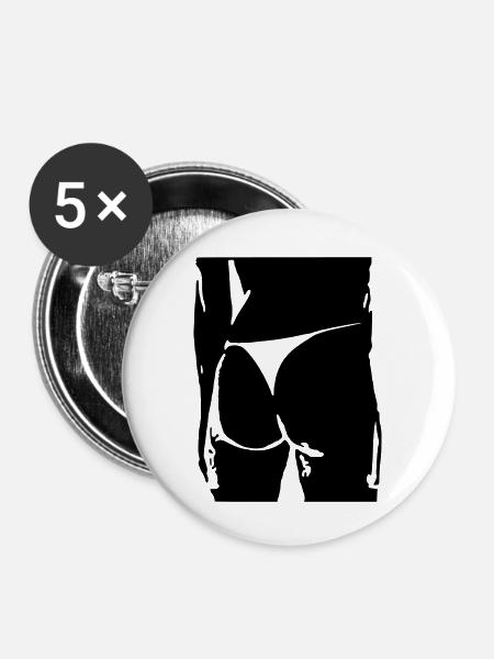 po - Buttons klein 25 mm (5er Pack) - Weiß