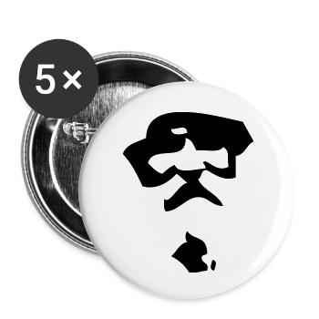 Almöhi - Buttons klein 25 mm (5er Pack) - Weiß - Vorne