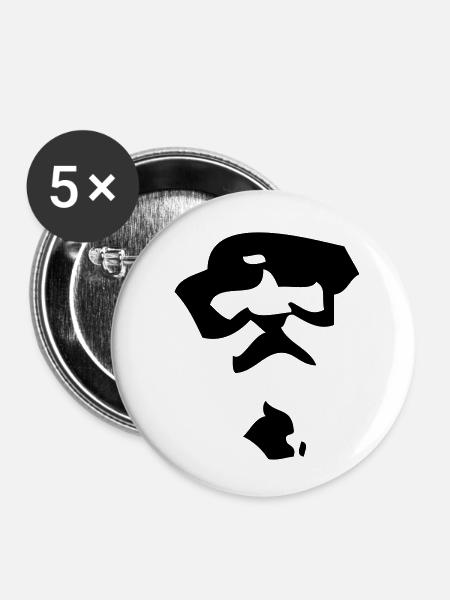 Almöhi - Buttons klein 25 mm (5er Pack) - Weiß
