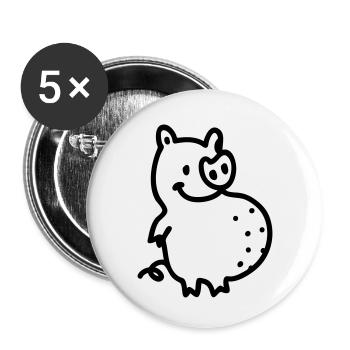 Thickness Sau - Line - Buttons small 1''/25 mm (5-pack) - white - Front
