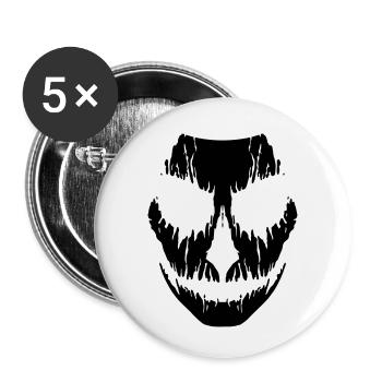 Evil Mask - Buttons klein 25 mm (5er Pack) - Weiß - Vorne