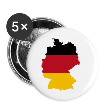 Deutschland - Buttons small 1''/25 mm (5-pack) - white - Front