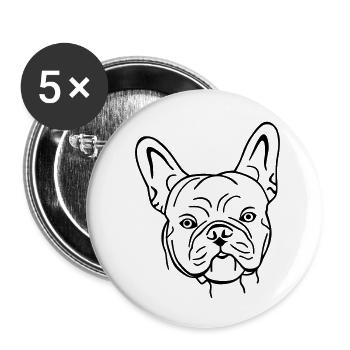 bully 1 - Buttons klein 25 mm (5er Pack) - Weiß - Vorne