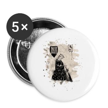 Walther von der Vogelweide - creme bleached - Buttons klein 25 mm (5er Pack) - Weiß - Vorne