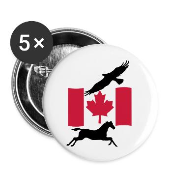 Freedom in Canada Kanada Geschenk - Buttons klein 25 mm (5er Pack) - Weiß - Vorne