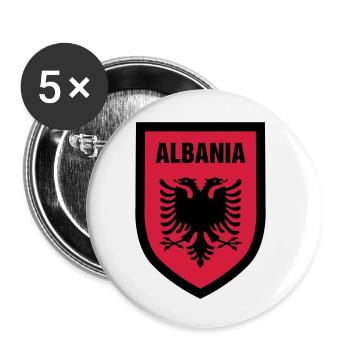 003 Albania - Buttons small 1''/25 mm (5-pack) - white - Front