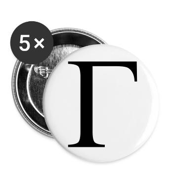 gamma greek - Buttons small 1''/25 mm (5-pack) - white - Front