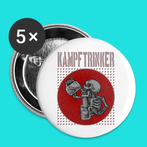 Kampftrinker - Buttons klein 25 mm (5er Pack)