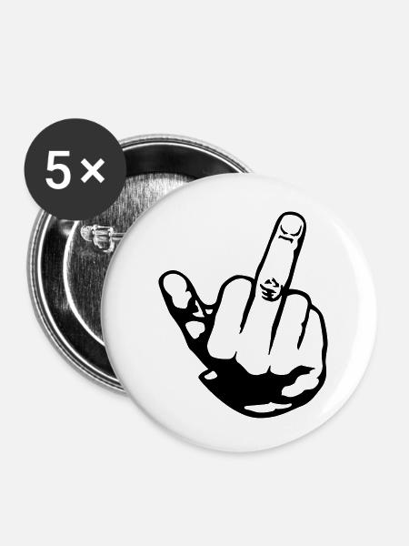 Finger - Buttons klein 25 mm (5er Pack) - Weiß
