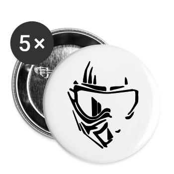 Fullface your fears - Buttons klein 25 mm (5er Pack) - Weiß - Vorne