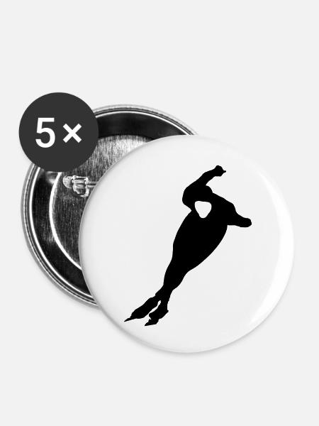 Skater, Skaten - Buttons klein 25 mm (5er Pack) - Weiß