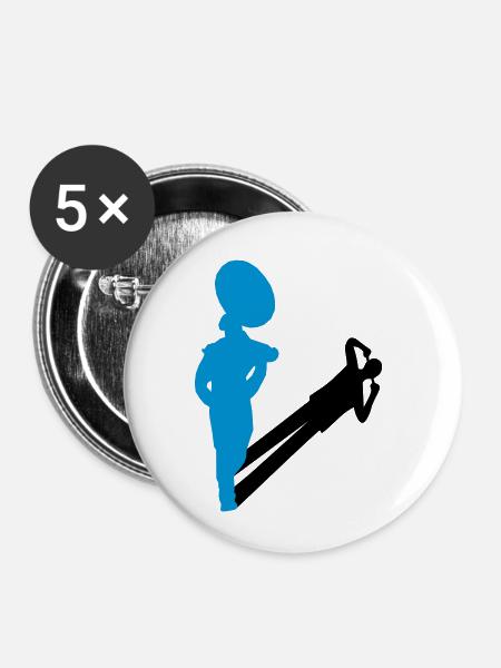 sousaphone - Buttons klein 25 mm (5er Pack) - Weiß