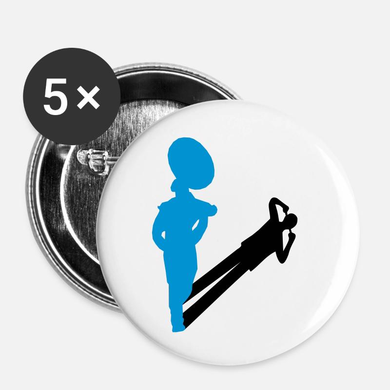 sousaphone - Buttons klein 25 mm (5er Pack) - Weiß