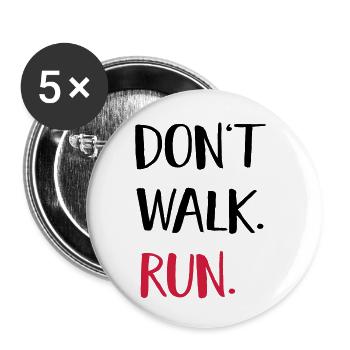 run - Buttons small 1''/25 mm (5-pack) - white - Front