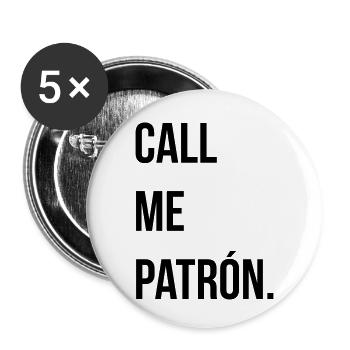 el Patron - Buttons klein 25 mm (5er Pack) - Weiß - Vorne