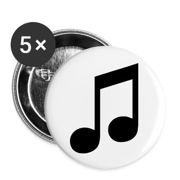 note - Buttons klein 25 mm (5er Pack) - Weiß - Vorne