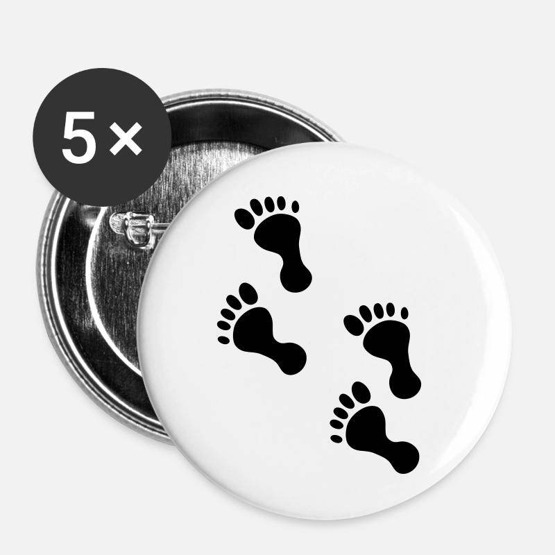 foot - Buttons small 1''/25 mm (5-pack) - white