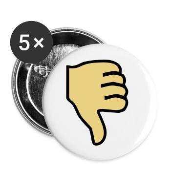 2541614 15419361 pouce - Lot de 5 petits badges (25 mm) - blanc - Devant