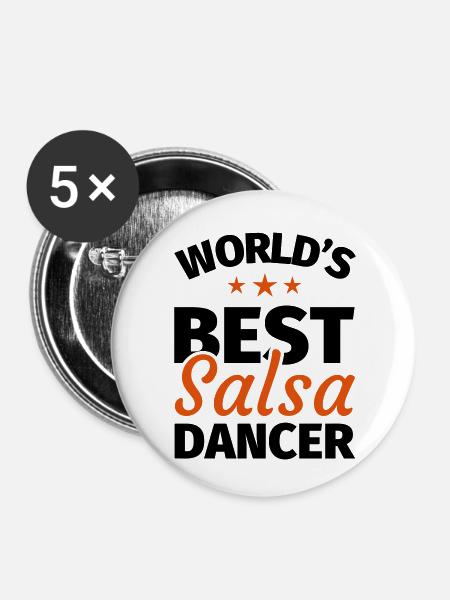 Salsa - Buttons klein 25 mm (5er Pack) - Weiß