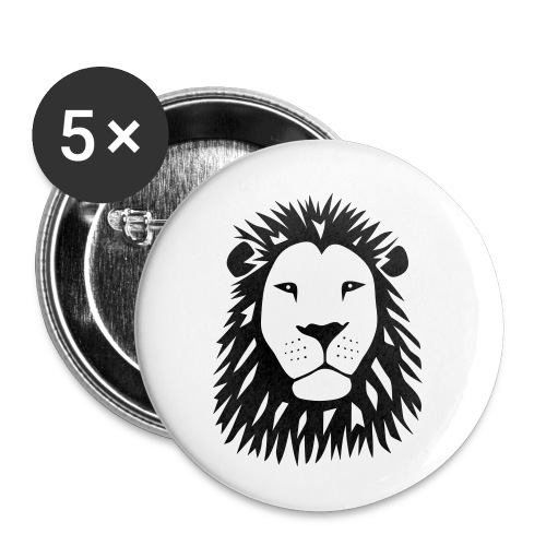 löwe tiger lion katze räuber raubtier beute afrika - Buttons klein 25 mm (5er Pack)