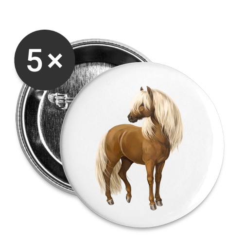 Pony Hengst - Buttons klein 25 mm (5er Pack)
