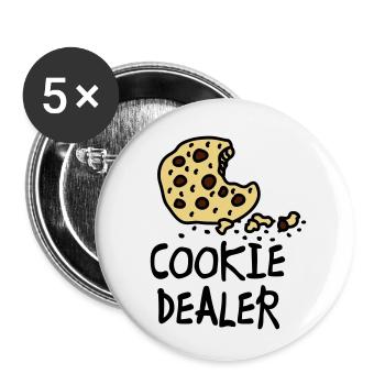 cookie_dealer - Buttons small 1''/25 mm (5-pack) - white - Front