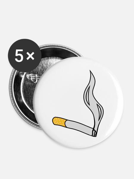 cigarette - Buttons klein 25 mm (5er Pack) - Weiß