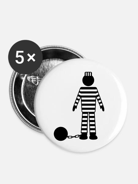 captured - Buttons klein 25 mm (5er Pack) - Weiß