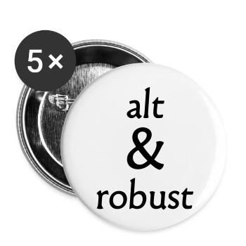 old and robust - Buttons small 1''/25 mm (5-pack) - white - Front
