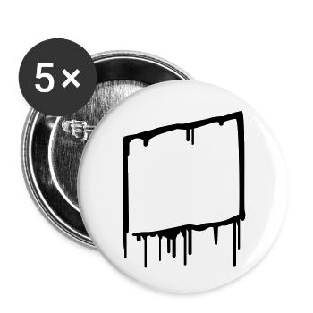 graffiti_frame - Buttons small 1''/25 mm (5-pack) - white - Front