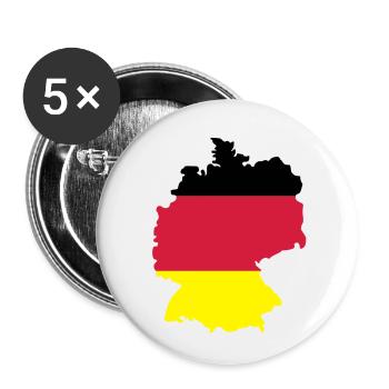 Deutschland - Buttons small 1''/25 mm (5-pack) - white - Front