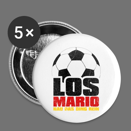 Fodbold - Go Mario, hau flytte ting i (3c - Buttons/Badges lille, 25 mm (5-pack)