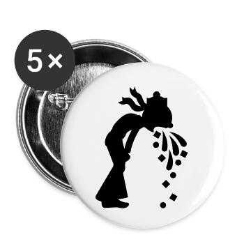 Sailor sur hérons / marin barfing (1c) - Lot de 5 petits badges (25 mm) - blanc - Devant