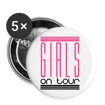 on tour on the road design weekend weekend girls - Buttons small 1''/25 mm (5-pack) - white - Front