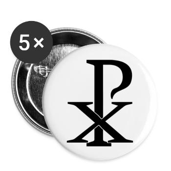 Christusmonogramm - Buttons small 1''/25 mm (5-pack) - white - Front