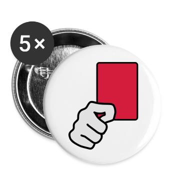 rote_karte__f3 - Buttons small 1''/25 mm (5-pack) - white - Front