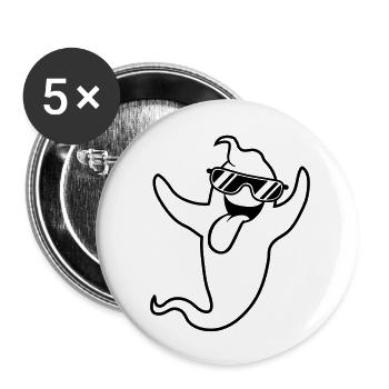 cool sunglasses grimace ghost ghost laugh - Buttons small 1''/25 mm (5-pack) - white - Front