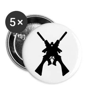 fucile shotgun rifle gun mitraillette2 sub - Buttons small 1''/25 mm (5-pack) - white - Front