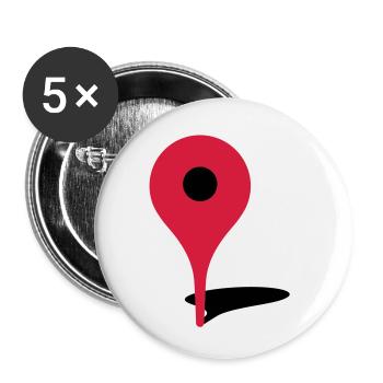 Geek - Lot de 5 petits badges (25 mm) - blanc - Devant