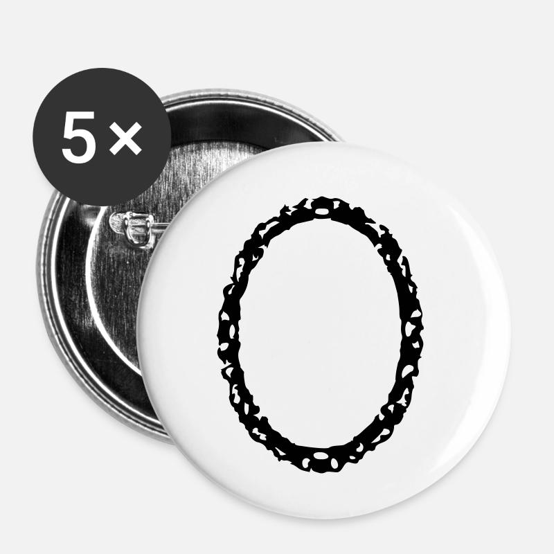 frame1_vec_1en - Buttons small 1''/25 mm (5-pack) - white