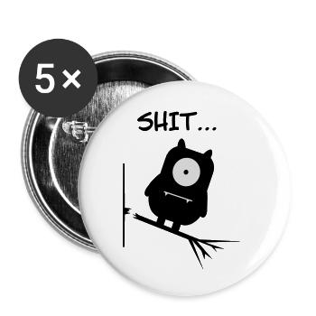 Shit Monster - Buttons klein 25 mm (5er Pack) - Weiß - Vorne