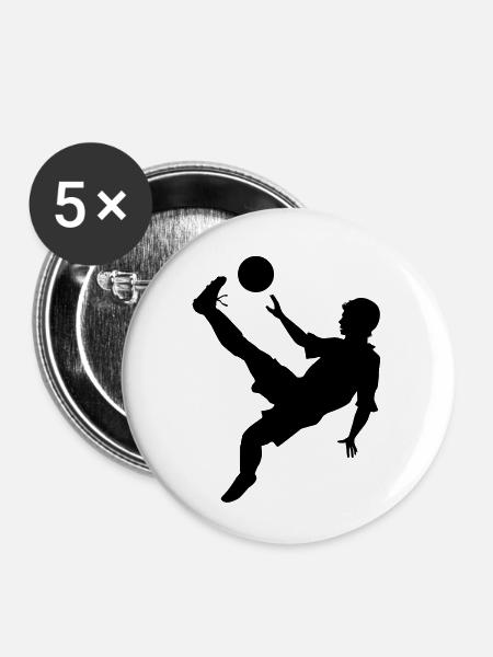 Fallrueckzieher - Buttons klein 25 mm (5er Pack) - Weiß