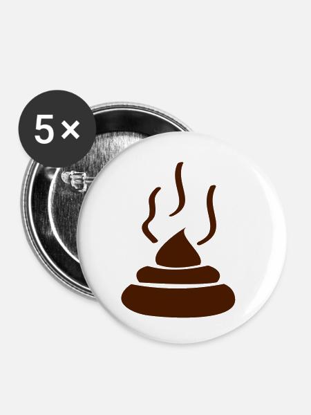 kacke - Buttons klein 25 mm (5er Pack) - Weiß