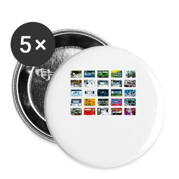 Dead Tapes - Buttons small 1''/25 mm (5-pack) - white - Front