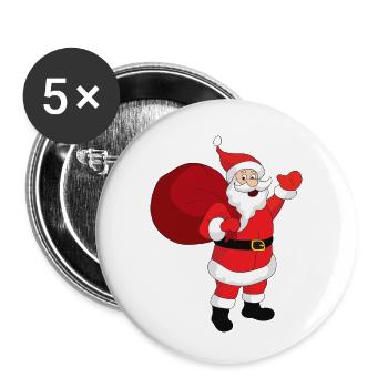 Christmas - Buttons small 1''/25 mm (5-pack) - white - Front